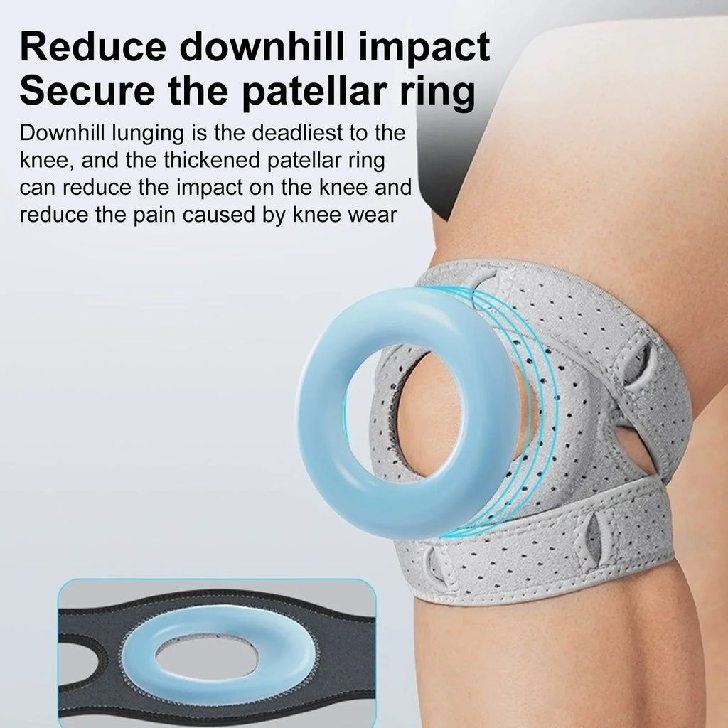 Sports Knee Brace Meniscus Support for Running Hiking Gray